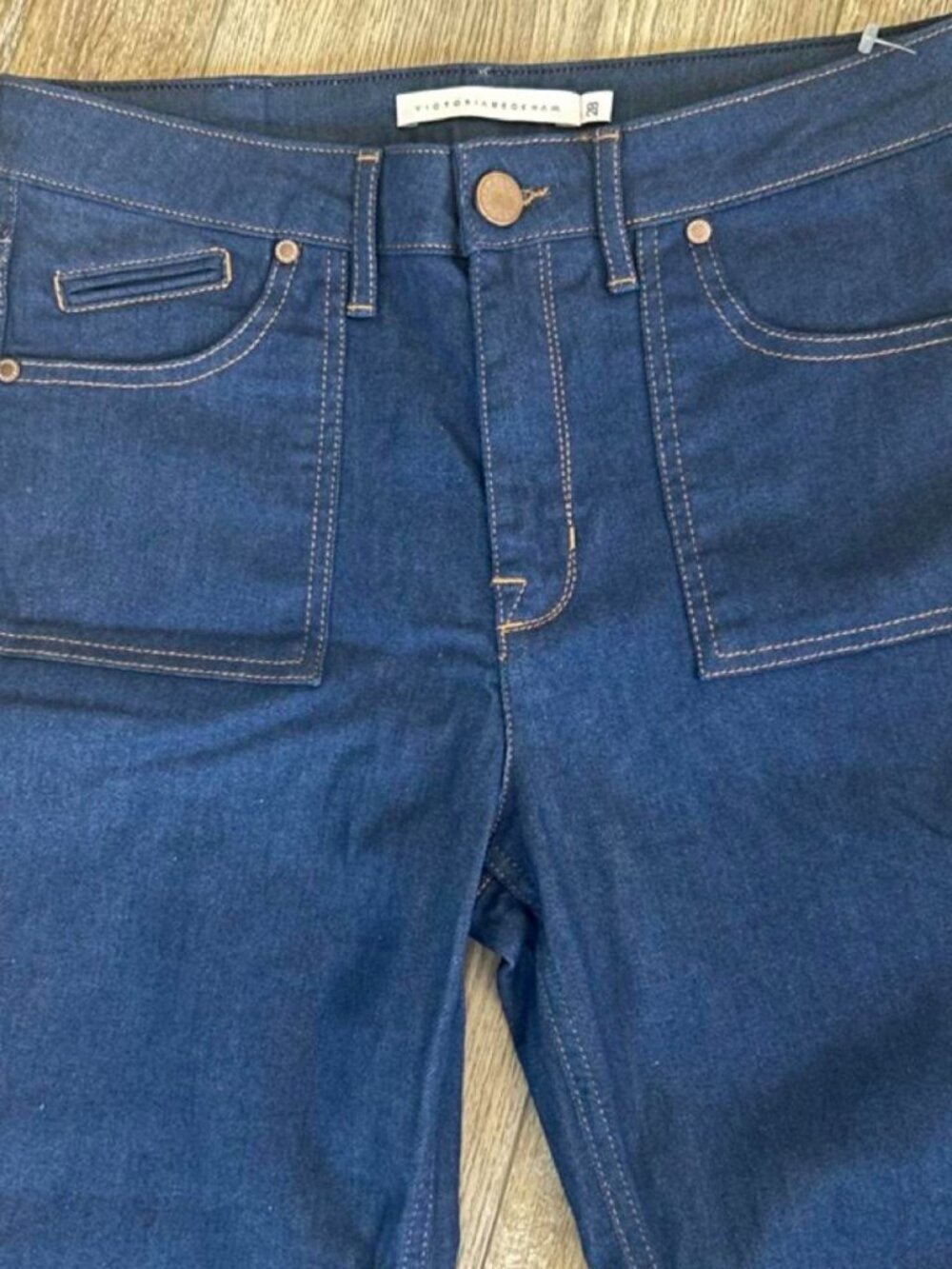 VICTORIA BECKHAM Womens's Navy and Blue Jeans size 28 - Picture 2 of 10